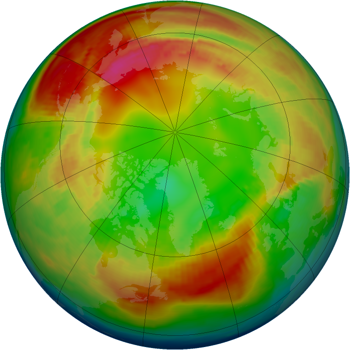 Arctic ozone map for 08 February 1980